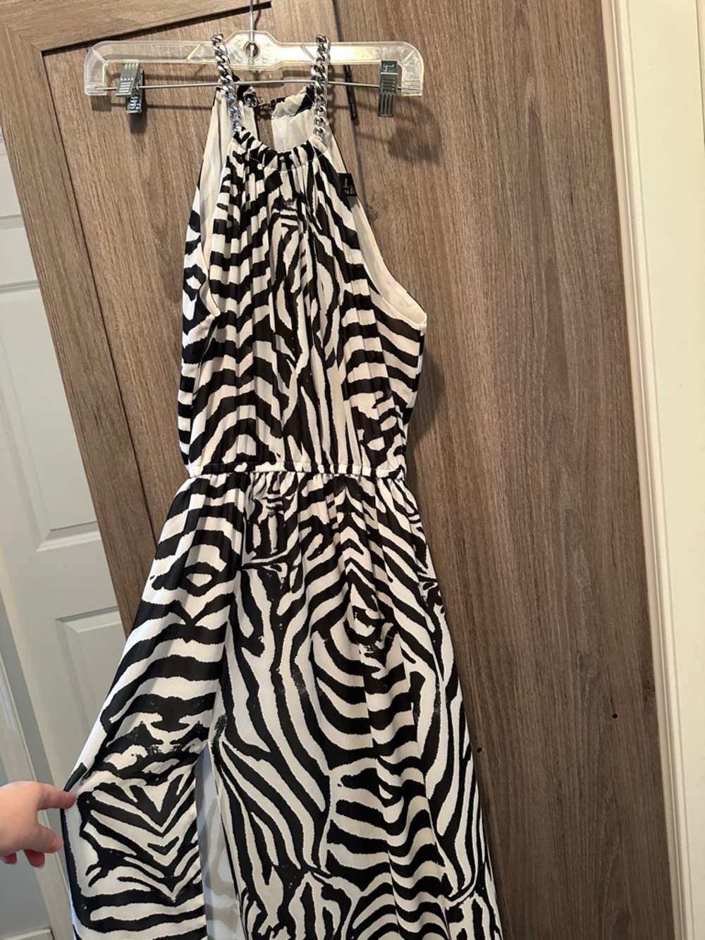 H&M Black and White Zebra Print Maxi Dress